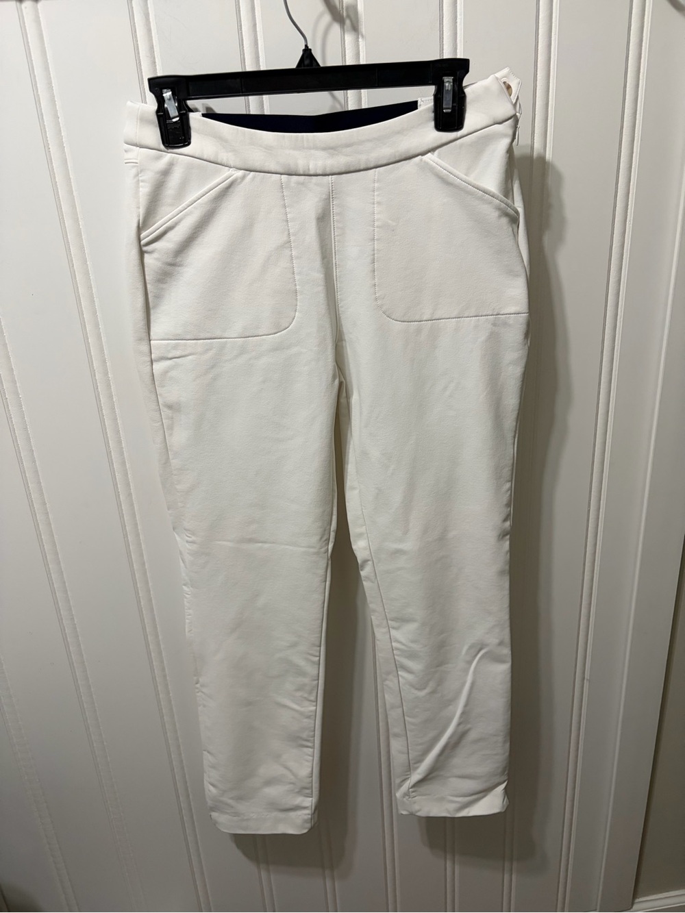 Peter Millar White Side-Zip Performance Cropped Golf Pants Women's Size 6